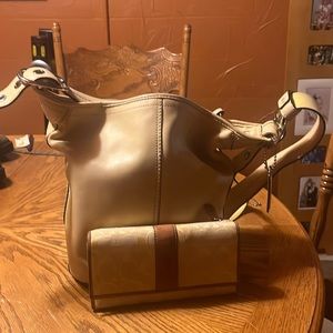 Vintage Coach Bucket Bag with wallet